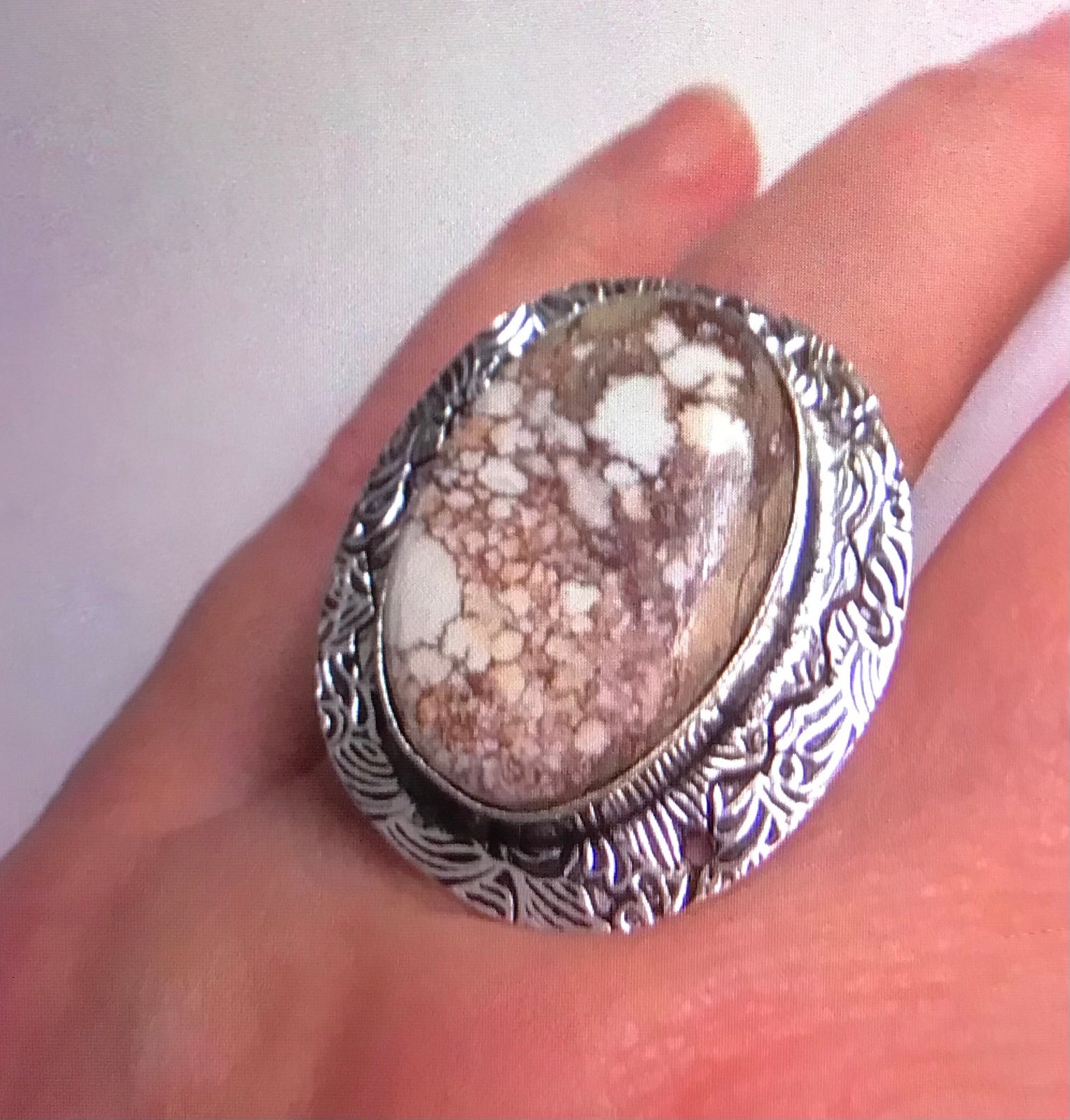Wild Horses Turquoise 925 Sterling Silver Ring