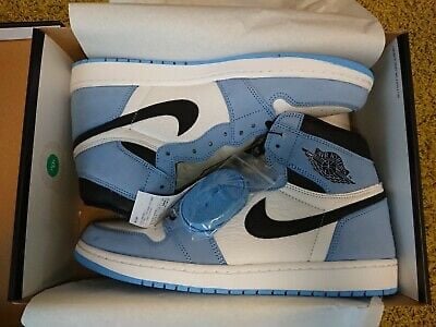 Nike Jordan 1 Shoes in University Blue/White/Black