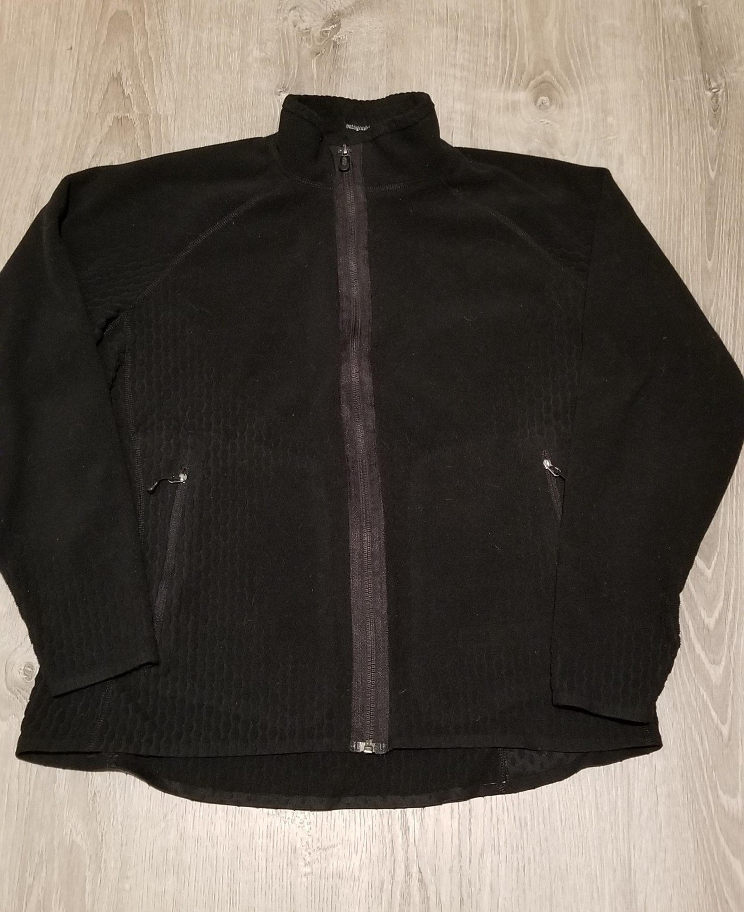 Patagonia Polartec Womens Fleece Zip Up Sweater Black Size Large