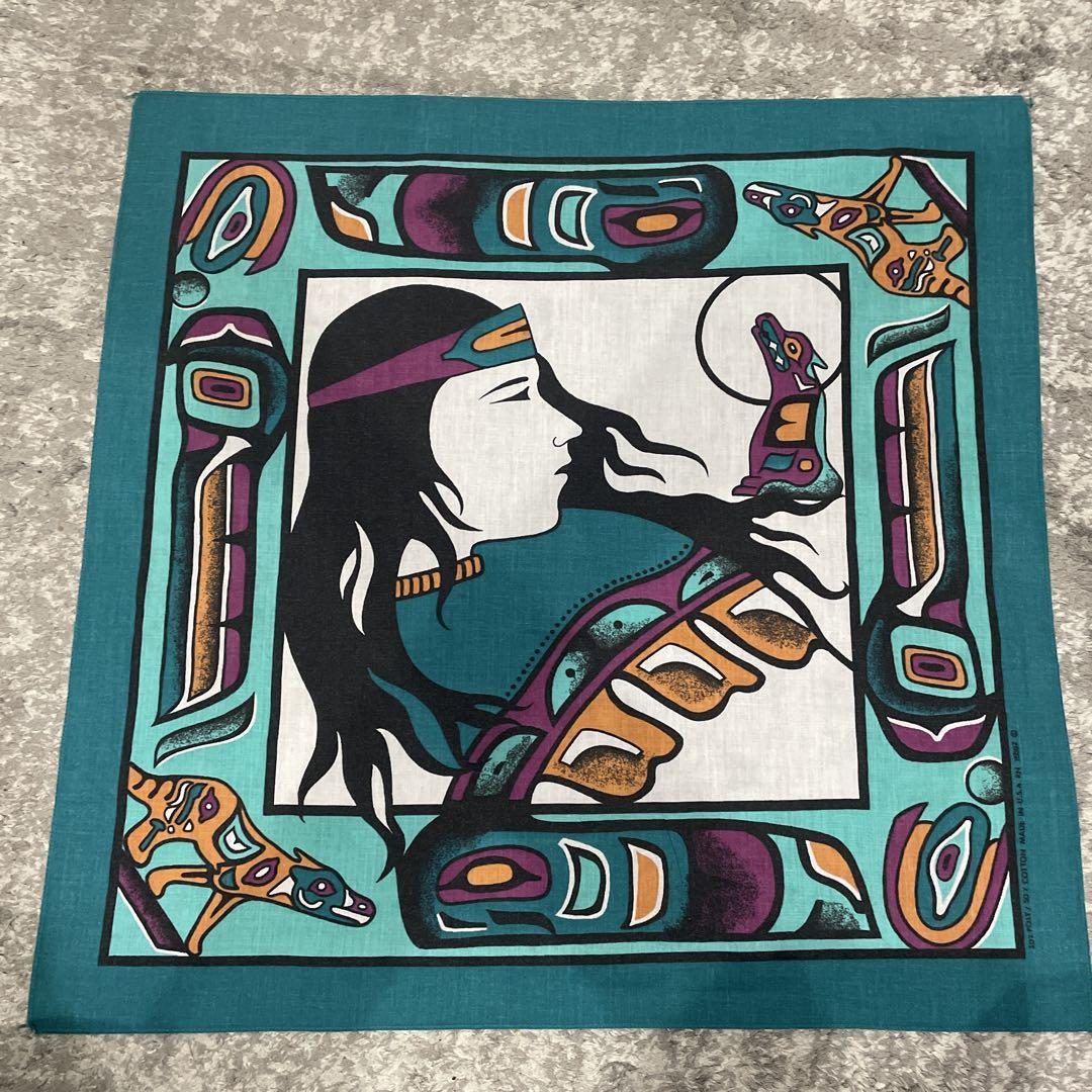 USA-made bandana, 80s Indian (design)