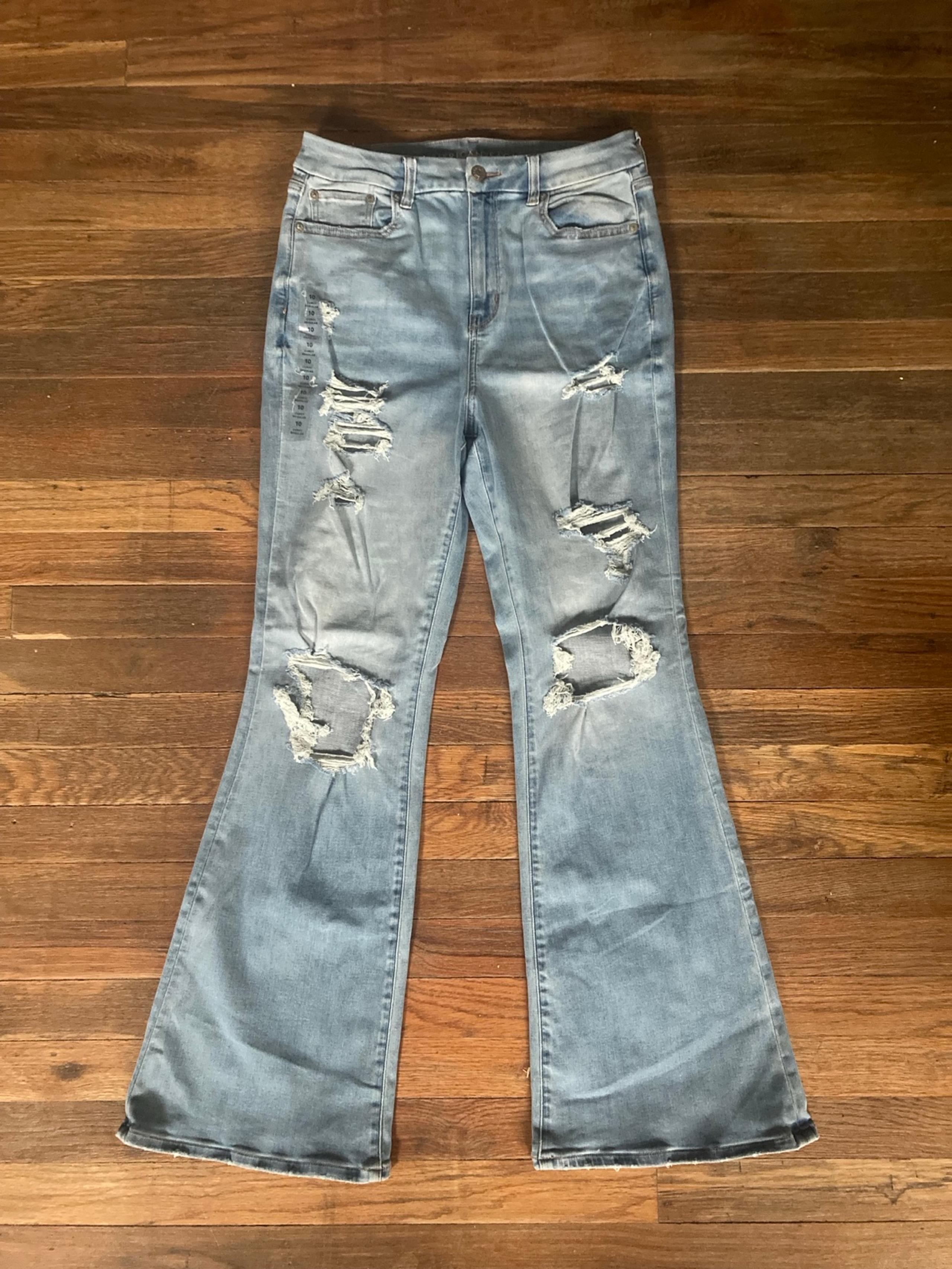 American Eagle curvy super stretch flared jeans