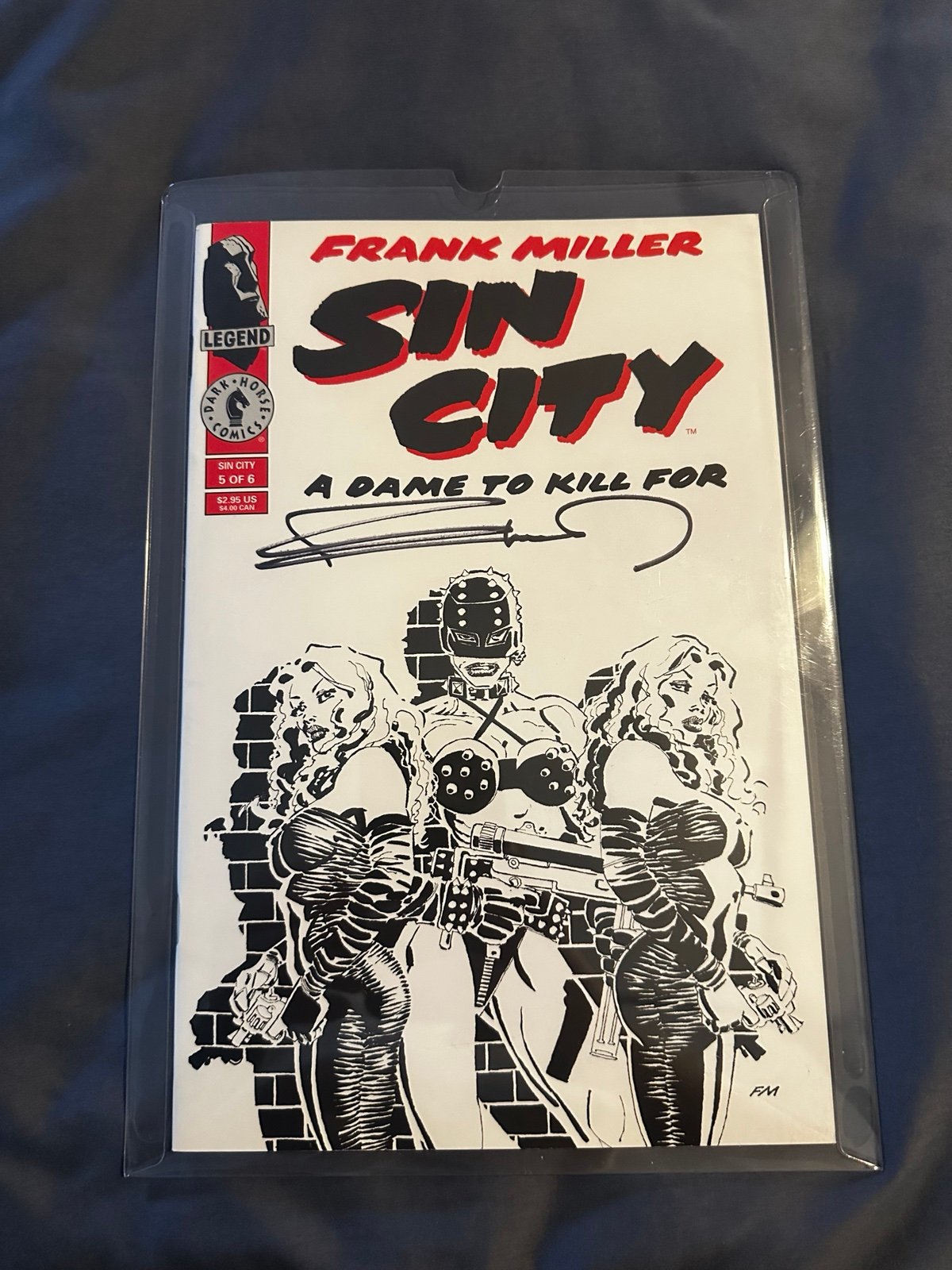 Sin City A Dame To Kill For Comic Signed by Frank miller COA