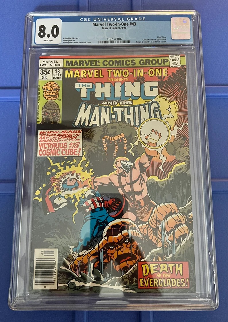 Marvel Comics: Marvel Two-In-One #43 CGC 8.0 Featuring The Thing & Man-Thing