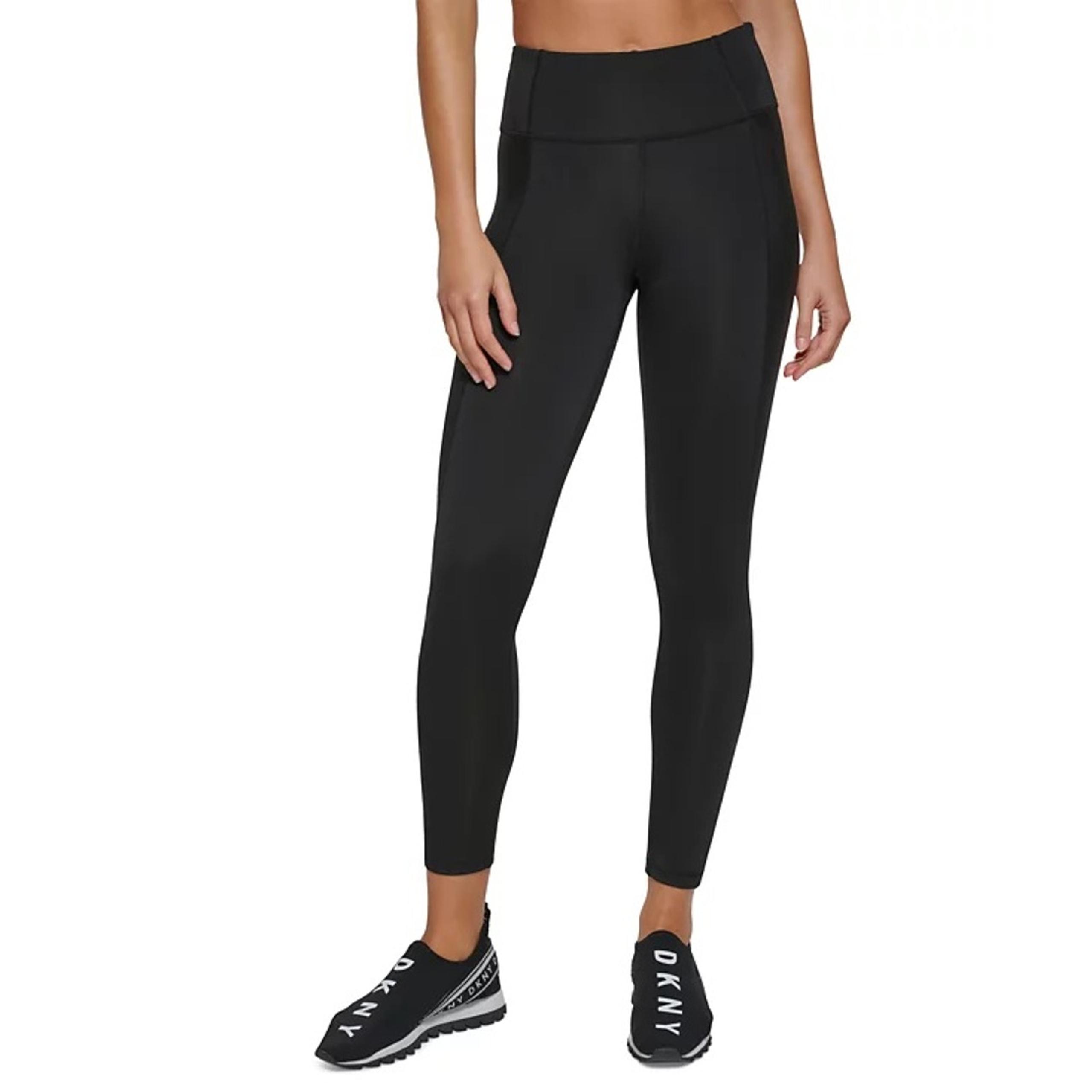 DKNY Sport Women Ultra Compression High-Waist 7/8 Leggings Size XL Black
