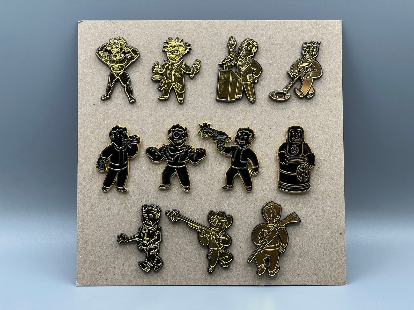 Set of 11 Fallout Crate Vault Boy Pins