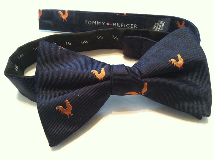 TOMMY HILFIGER MENS NAVY BOW TIE
