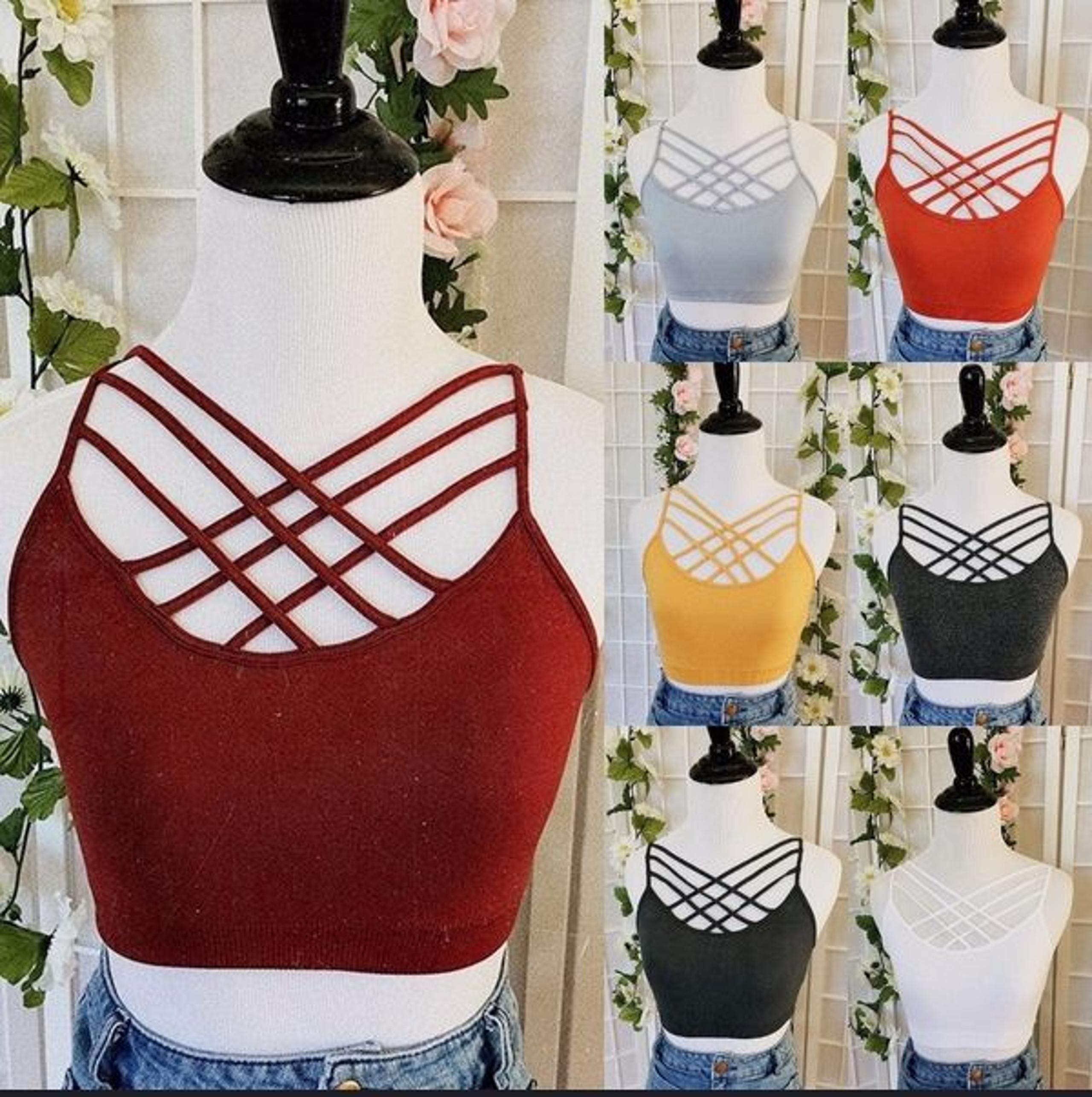 Ladies Cropped Camisole (Maroon)