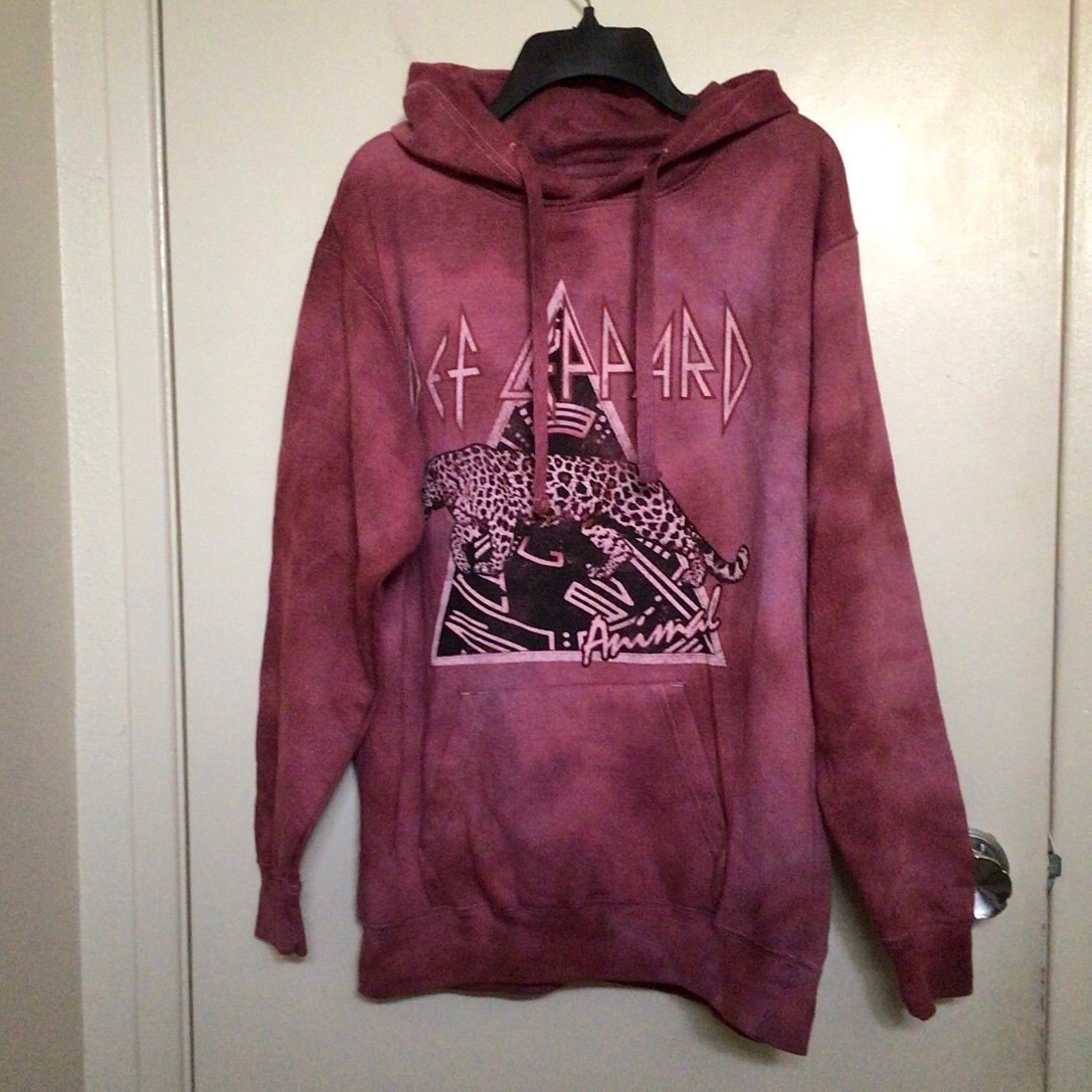Def Leppard Animal Tie Dye Hooded Sweatshirt
