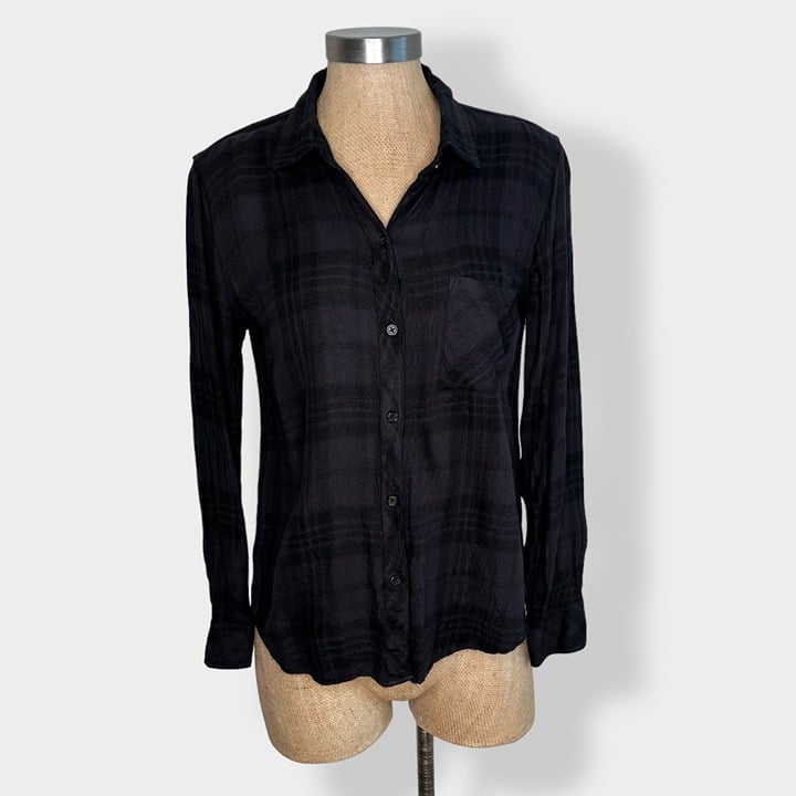 Rails Hunter Plaid Shirt in Shadow Black S