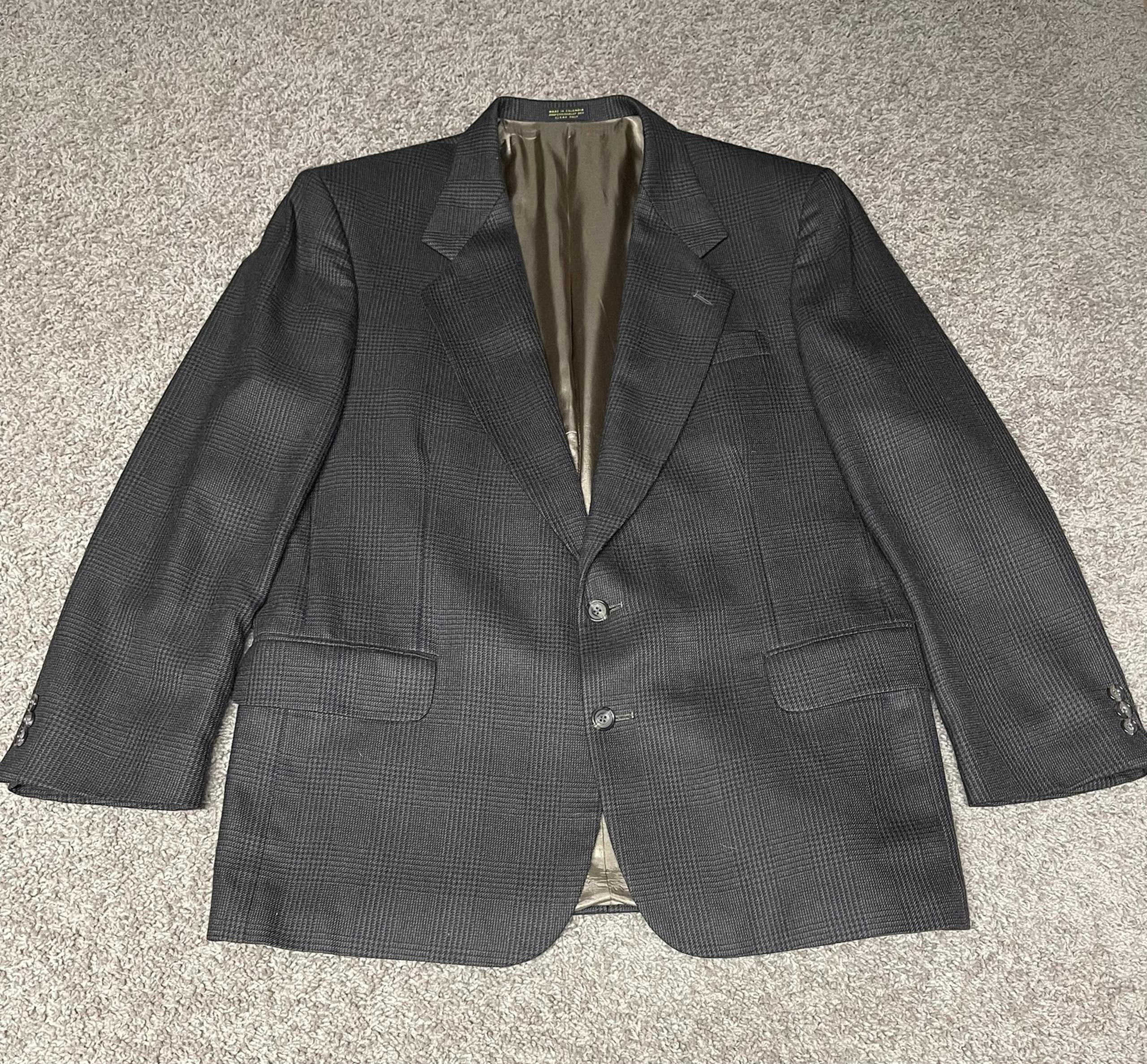Oscar de la Renta sportcoat 42R Office business casual blazer pockets men brown