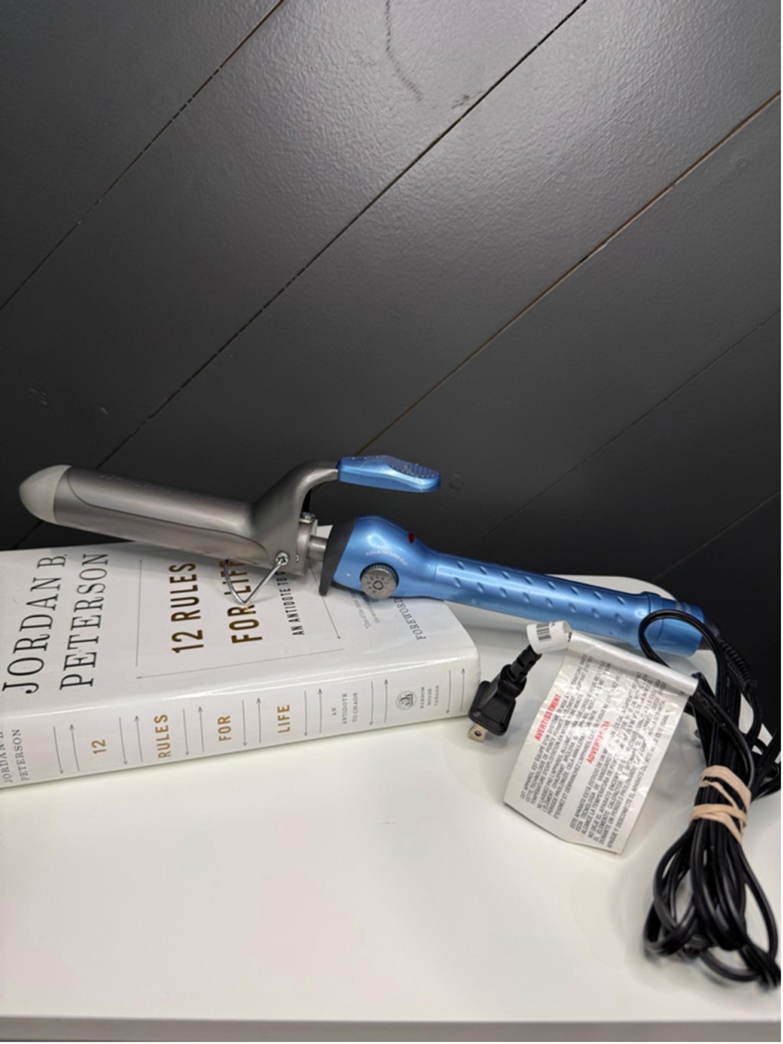 BaByliss Pro Nano Titanium 1 1/4 Curling Iron Blue Turbo Heat Pro Hair Tool