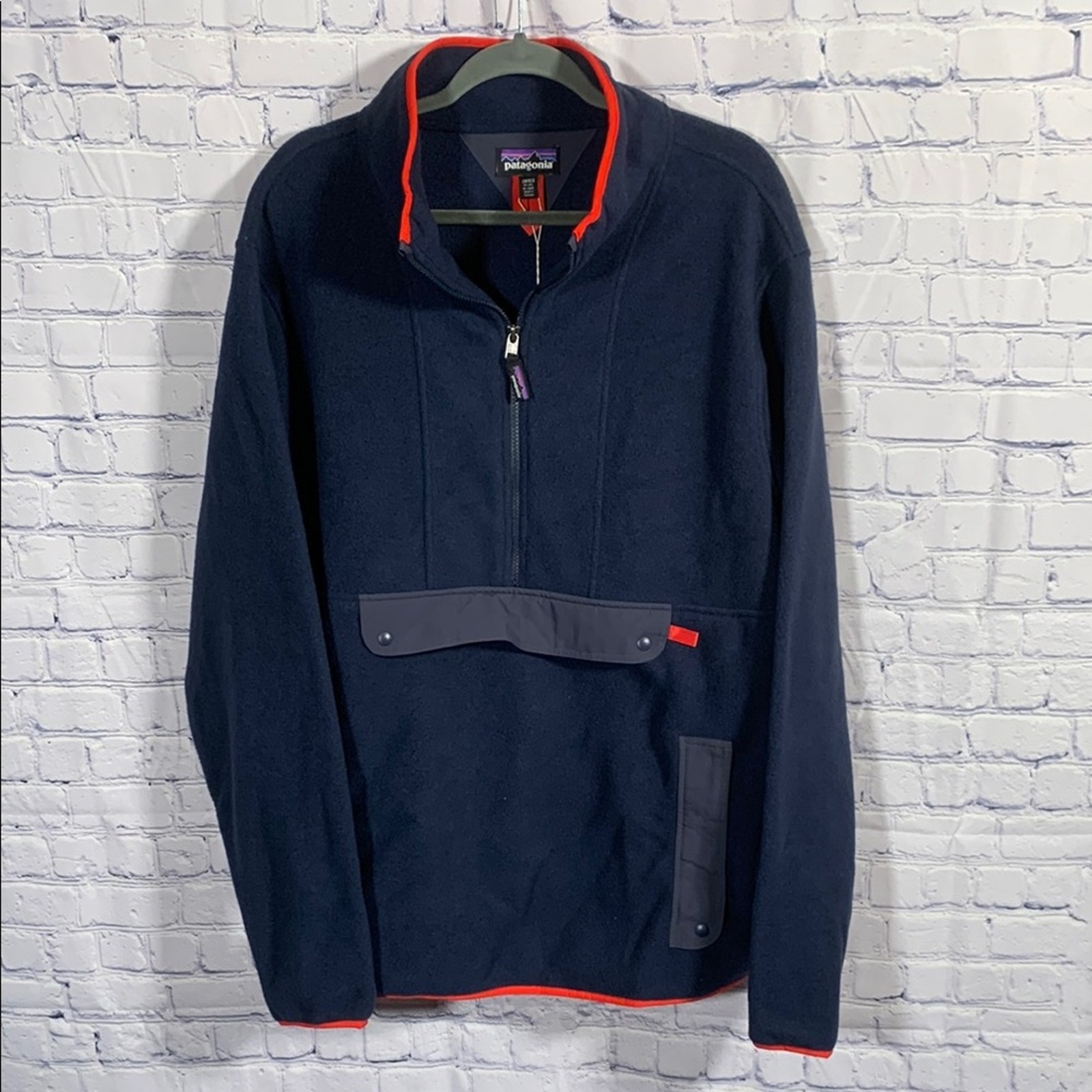 Patagonia Unisex Synchilla Anorak Navy & Red Size M XX/ W XXXL NWT Outdoor Layer
