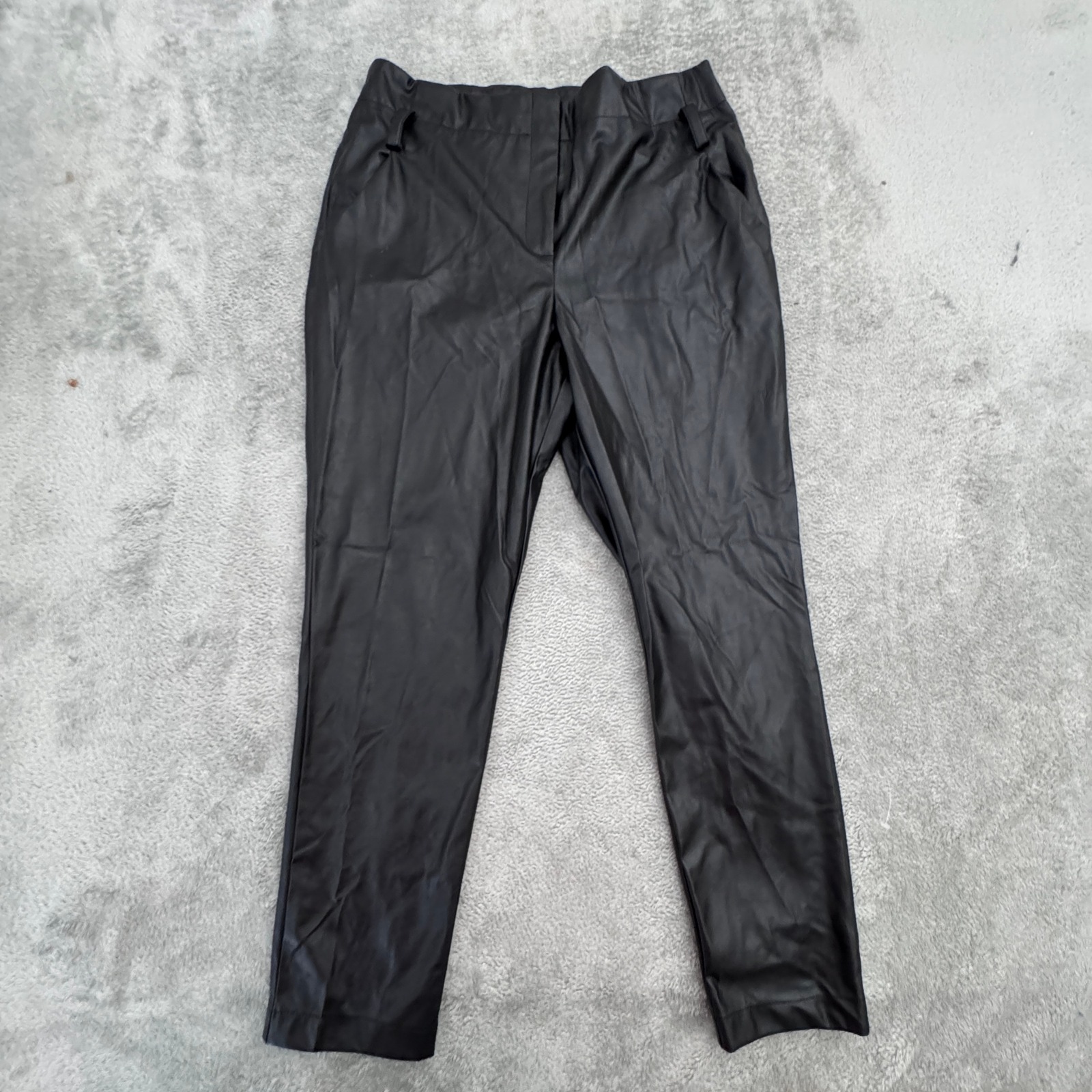 New York & Co. NWT Women's Black Pants Size 12 (W32in x L27in) Faux Leather
