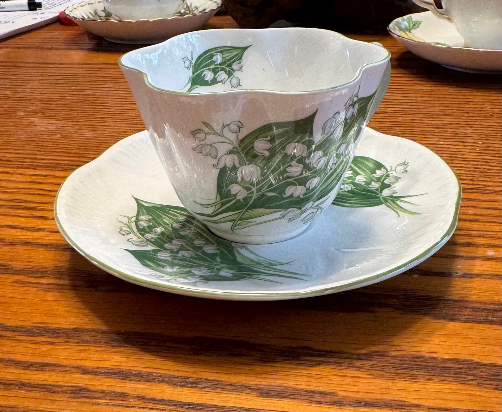 Rare Vintage Shelley England “Lily of the Valley” Teacup & Saucer