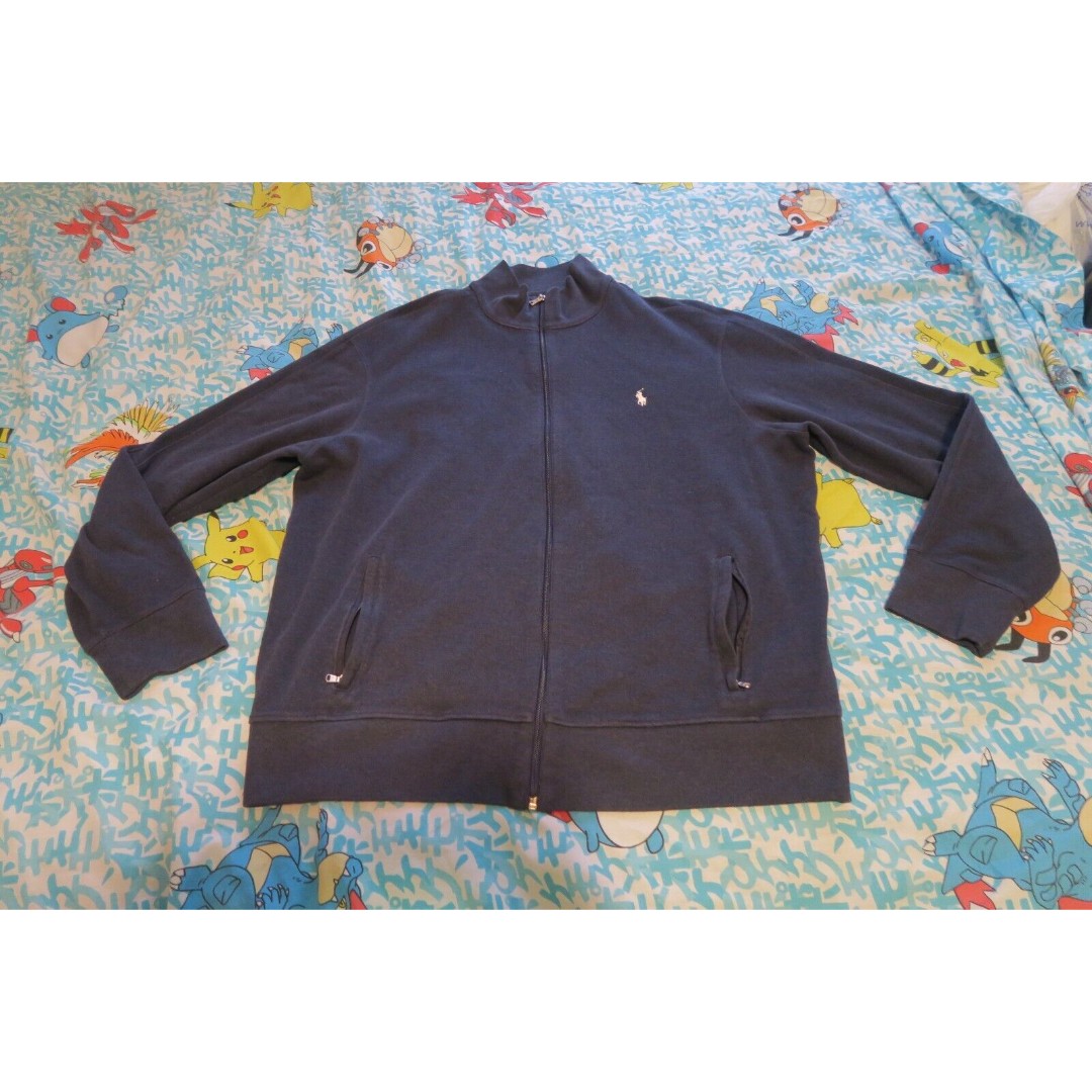Polo Ralph Lauren Performance Mens Size 2XL Navy Blue Full Zip Sweater Jacket