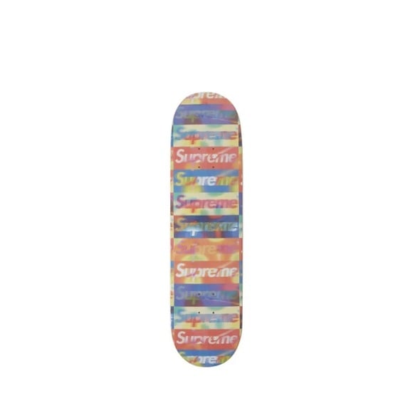 Supreme SS20 Distorted Logo Yellow Skateboard Deck