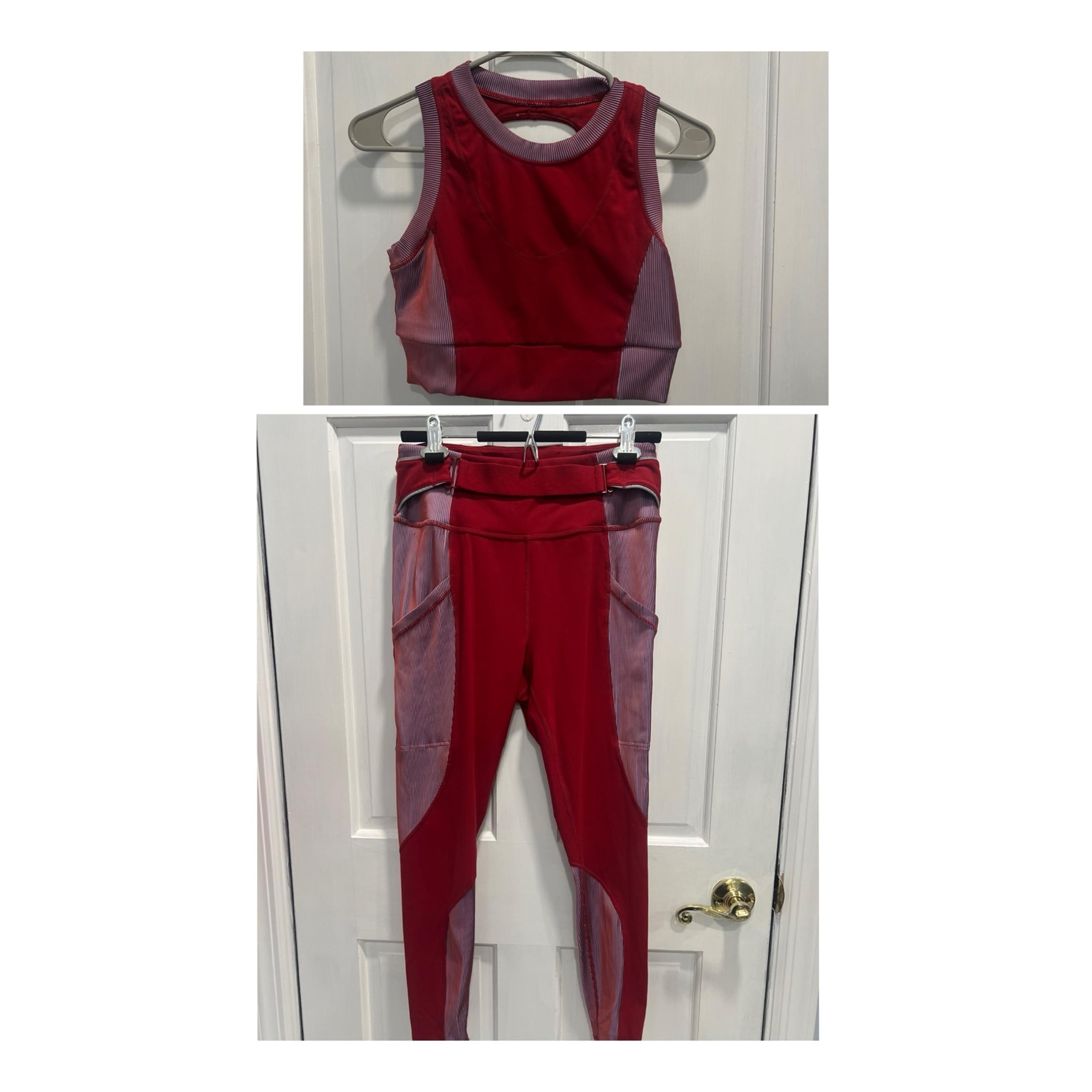 WOMEN Free People Hardio Cardio Leggings Large & Sports Bra Brami Medium Set Pre