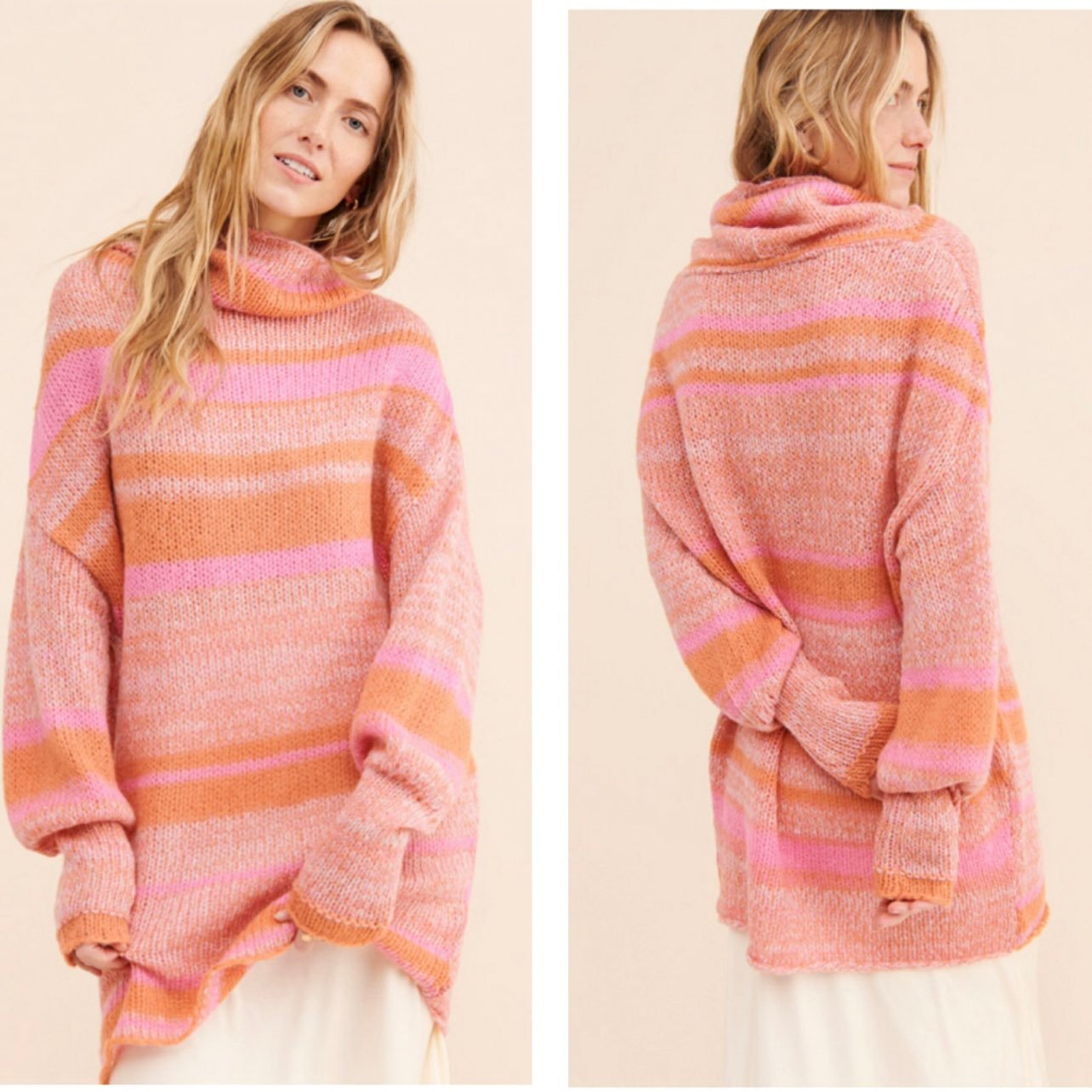 Free People Candy Stripe Tunic Sweater