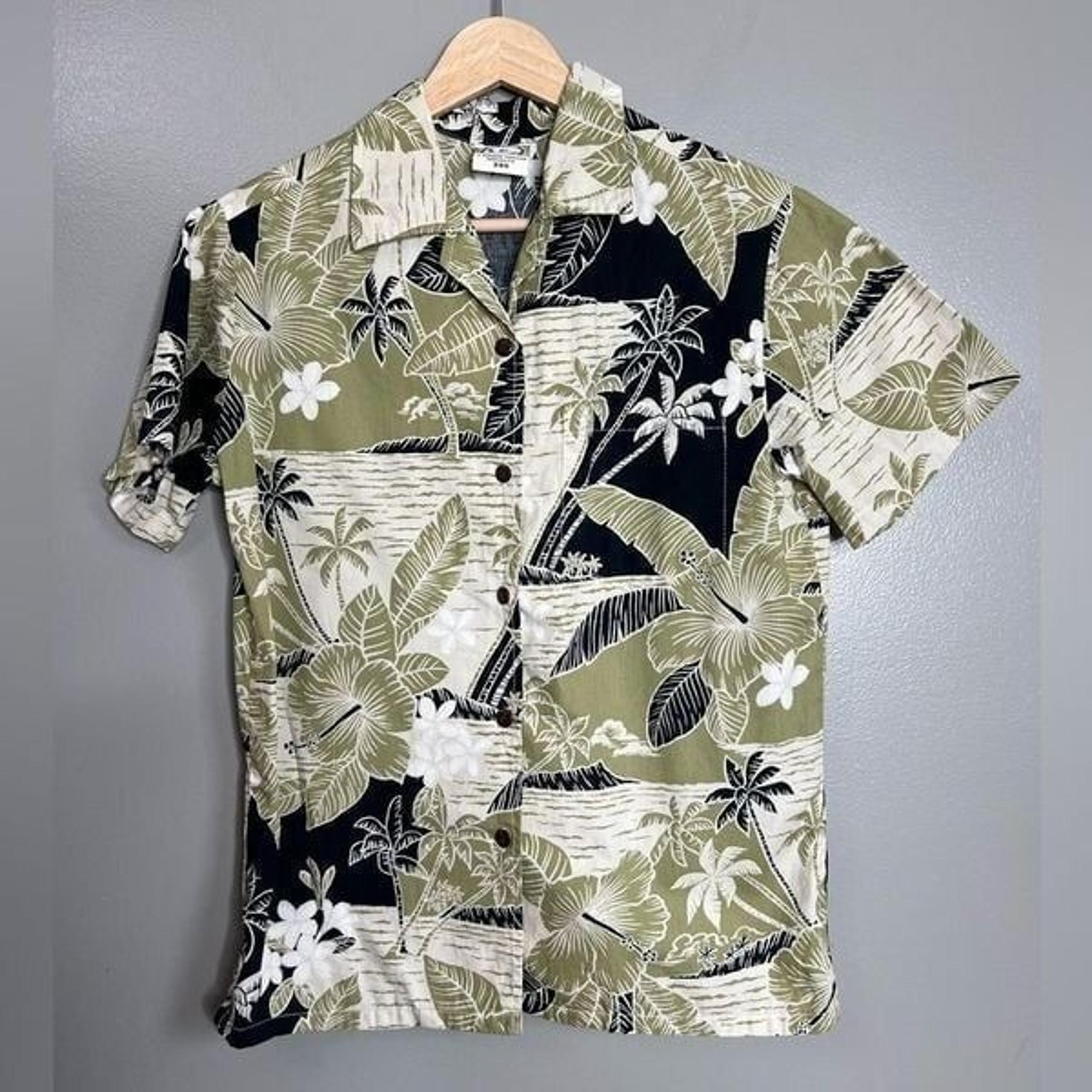 Go Barefoot Hawaiian button up shirt size xxs unisex island resort vacation