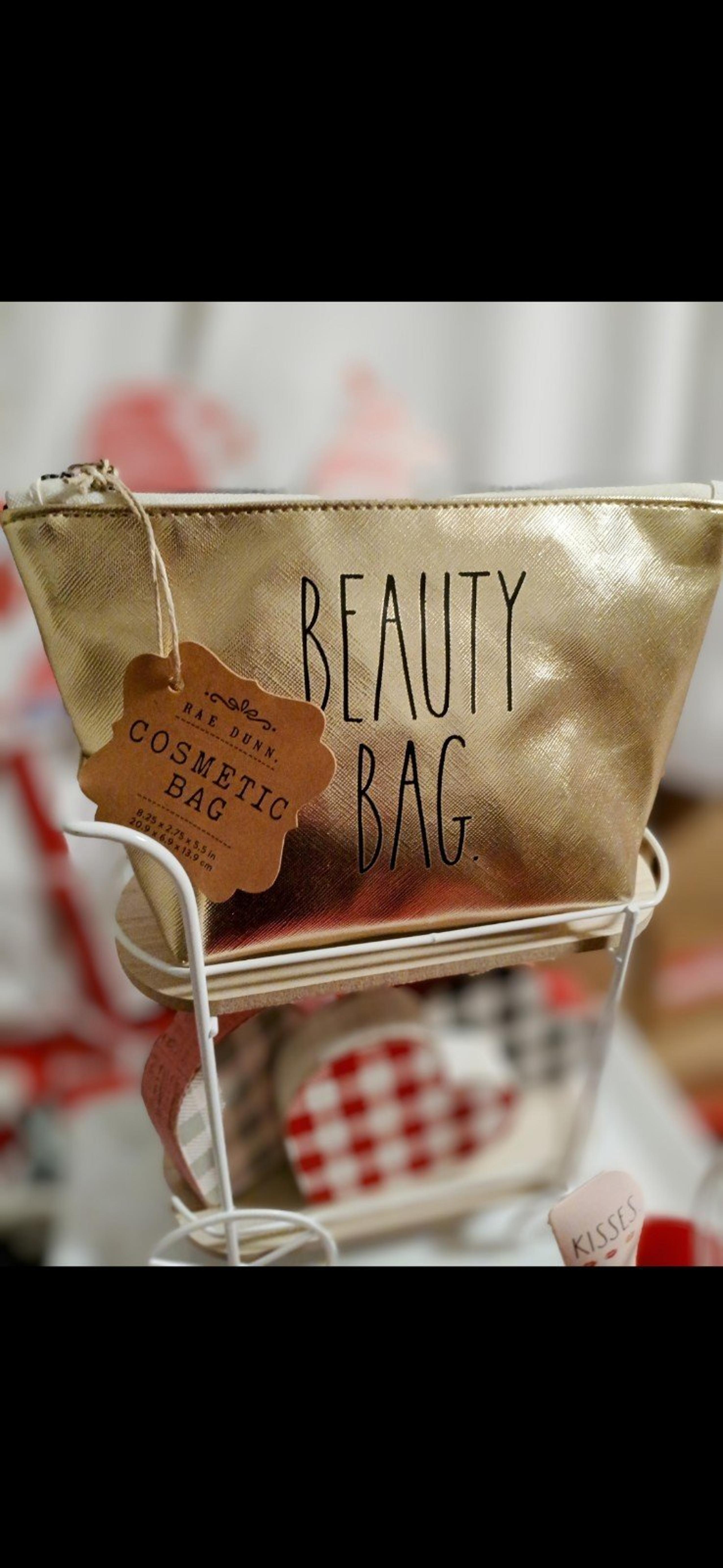 VHTF Rae Dunn "BEAUTY BAG" Standard Size Casmetics Bag NEW! w/Tags