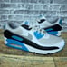Nike Air Max 90 Retro Laser Blue Black White Running CJ6779-100 Mens Size 13