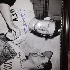 Whitey Ford and Yogi Berra autographed p