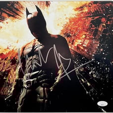 Christian Bale Signed The Dark Knight Rises 11x14 Photo G Autograph JSA COA