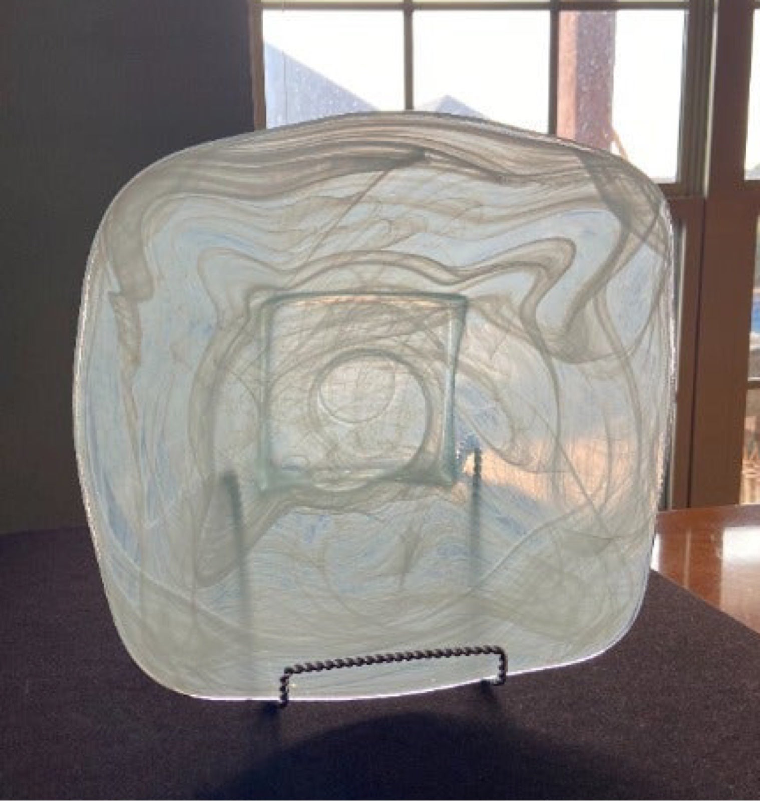 Contempoary Art Glass Centerpiece Bowl; One of a Kind