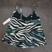 NWT Amoressa Women's Swimwear Swing Underwire Bra Mesh Inset Tankini Top Size 10