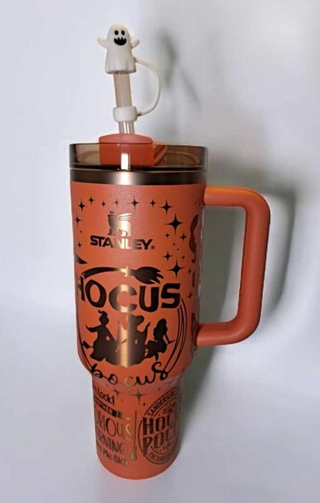 AUTHENTIC ENGRAVED PUMPKIN SPICE 40oz STANLEY HOCUS POCUS TUMBLER BUNDLE NEW