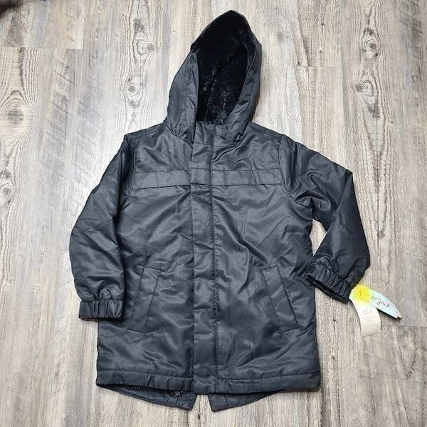 Boys Cozy-Lined Parka Jacket Cat & Jack Black XS