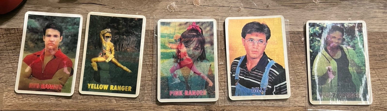 RARE 1995 Original Mighty Morphin Power Rangers Holographic Card Set