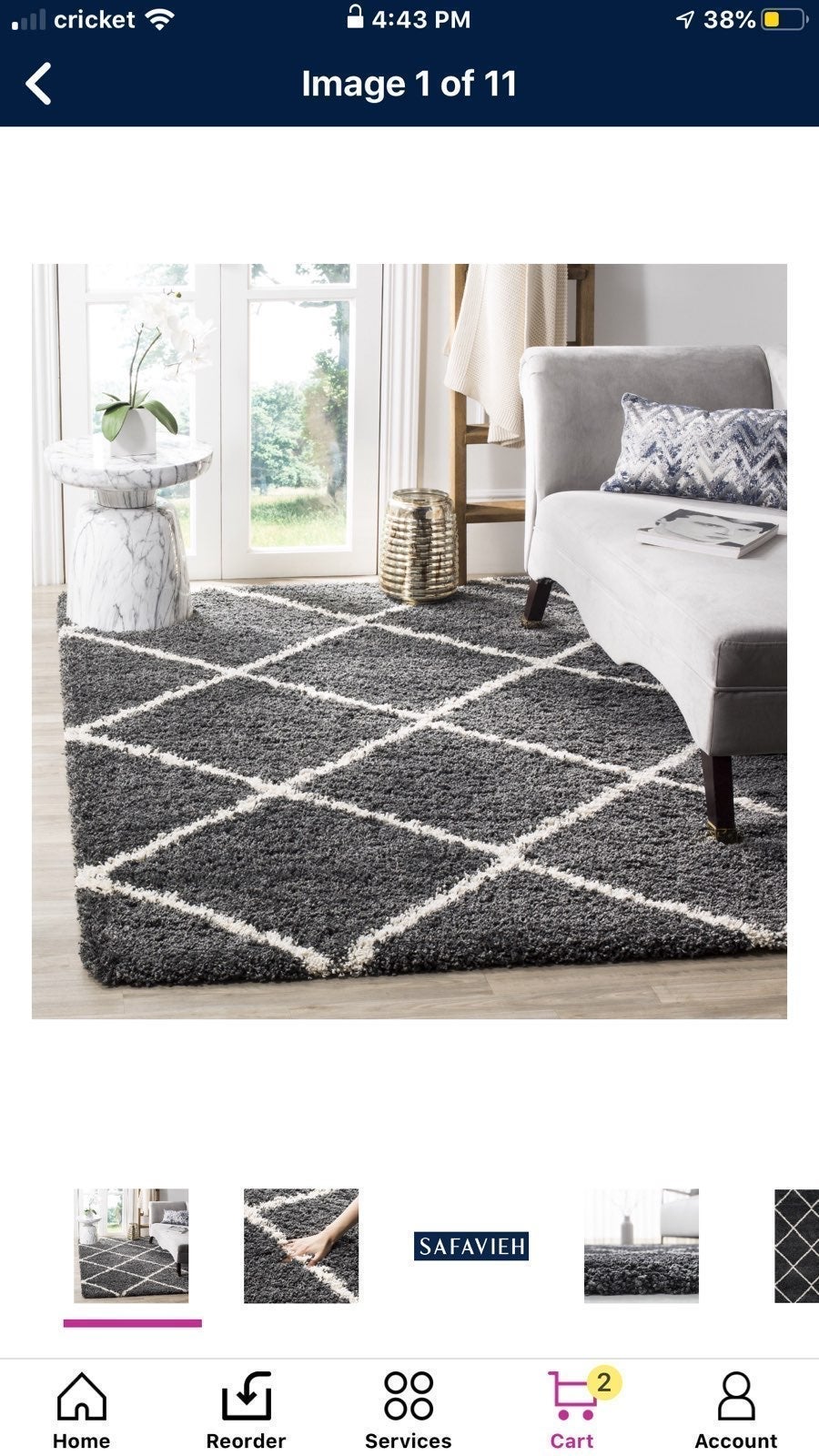Safavieh Hudson Amias Geometric Shag rug