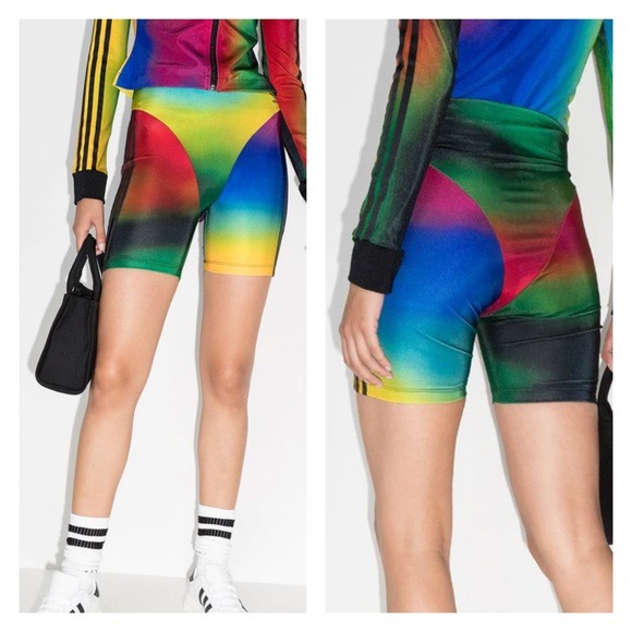ADIDAS ORIGINALS PAOLINA RUSSO BIKER CYCLING SHORTS HIGH RISE Size S