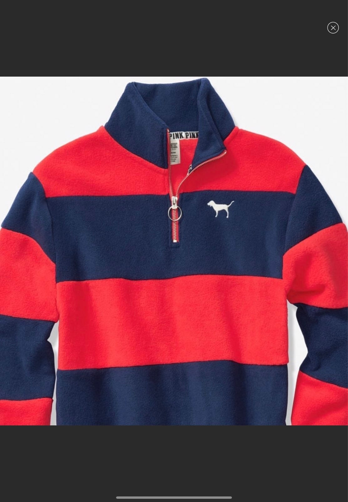 VS PINK Fleece Quarter Zip