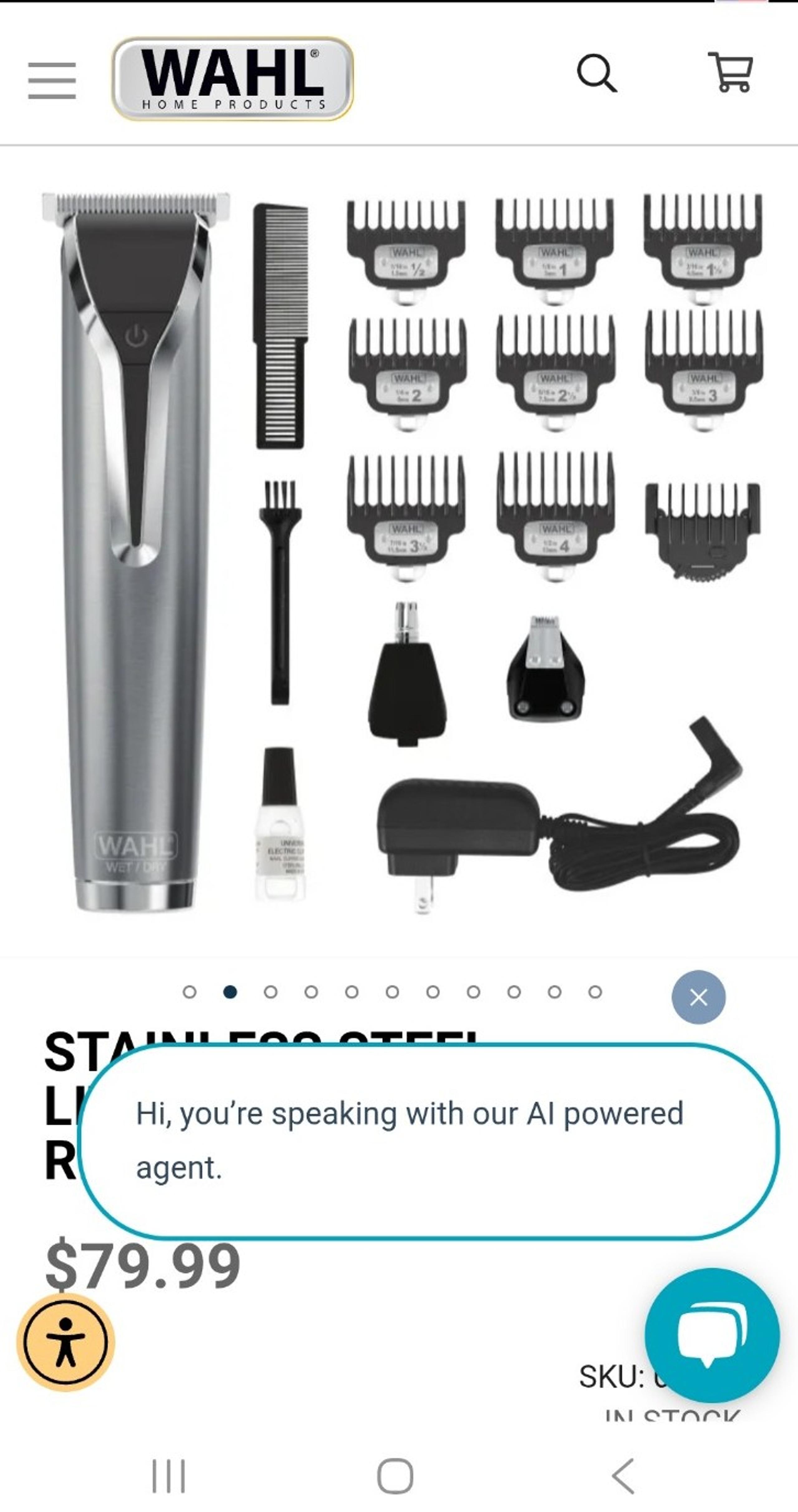 Wahl grooming clippers
