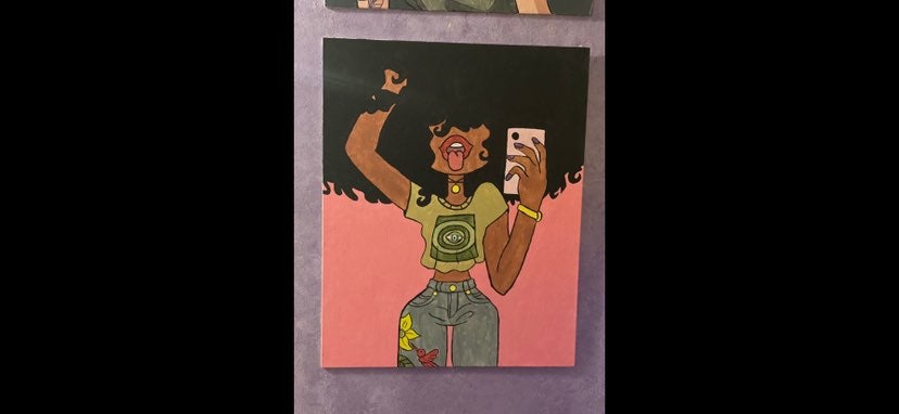Hand painted wall art