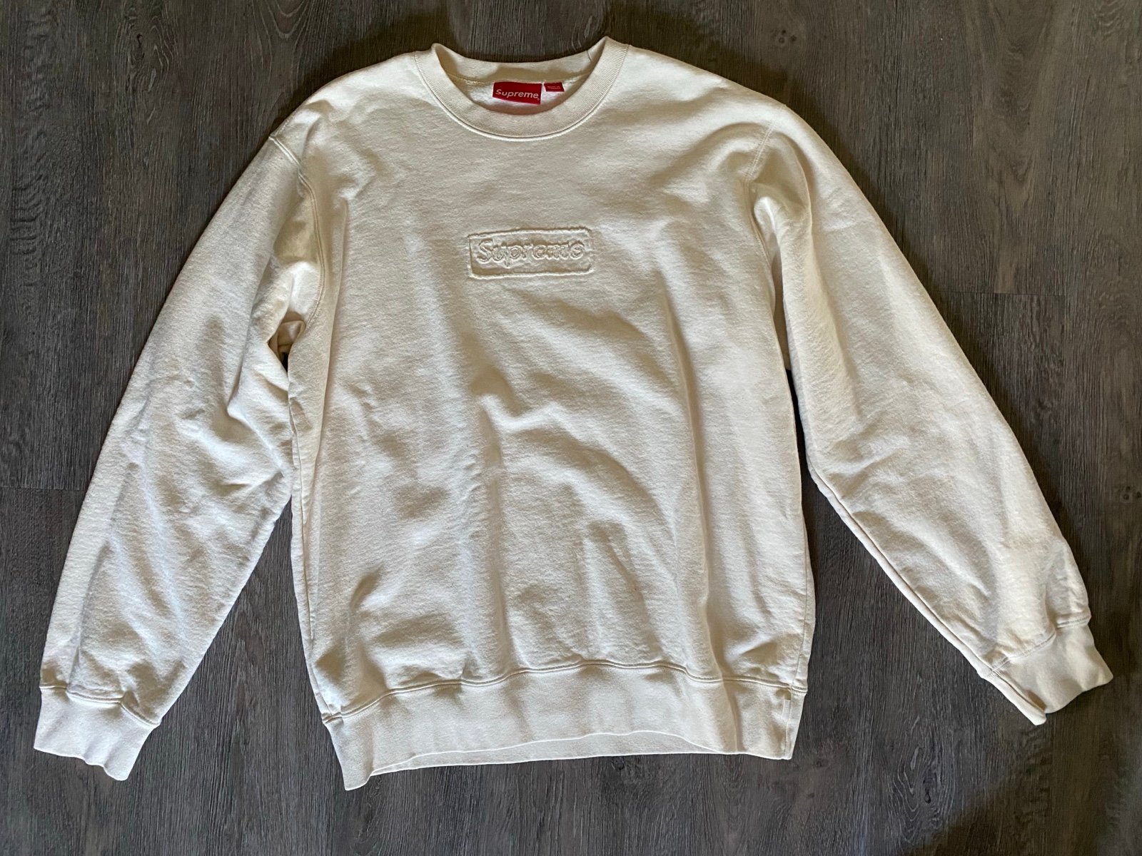 Supreme Cutout Logo Crewneck Sweatshirt Box Logo Black Size