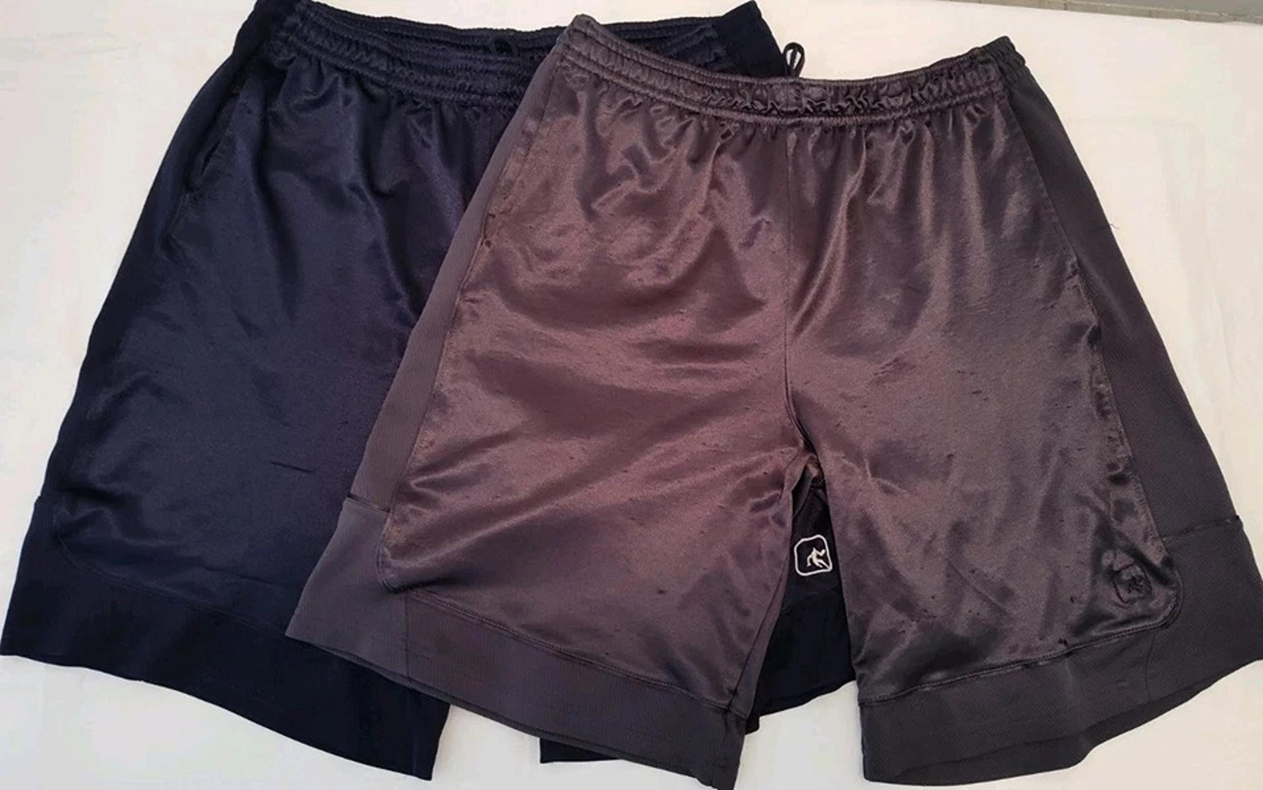 2 Pairs And1 Basketball Activewear Gym Workout Shorts, Pockets Mens XL Dark Blue
