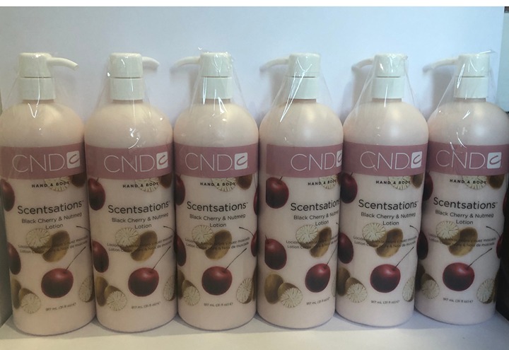 CND Hand & Body Scentsations Black Cherry & Nutmeg Lotion 917 Ml(31 Fl Oz) x 6