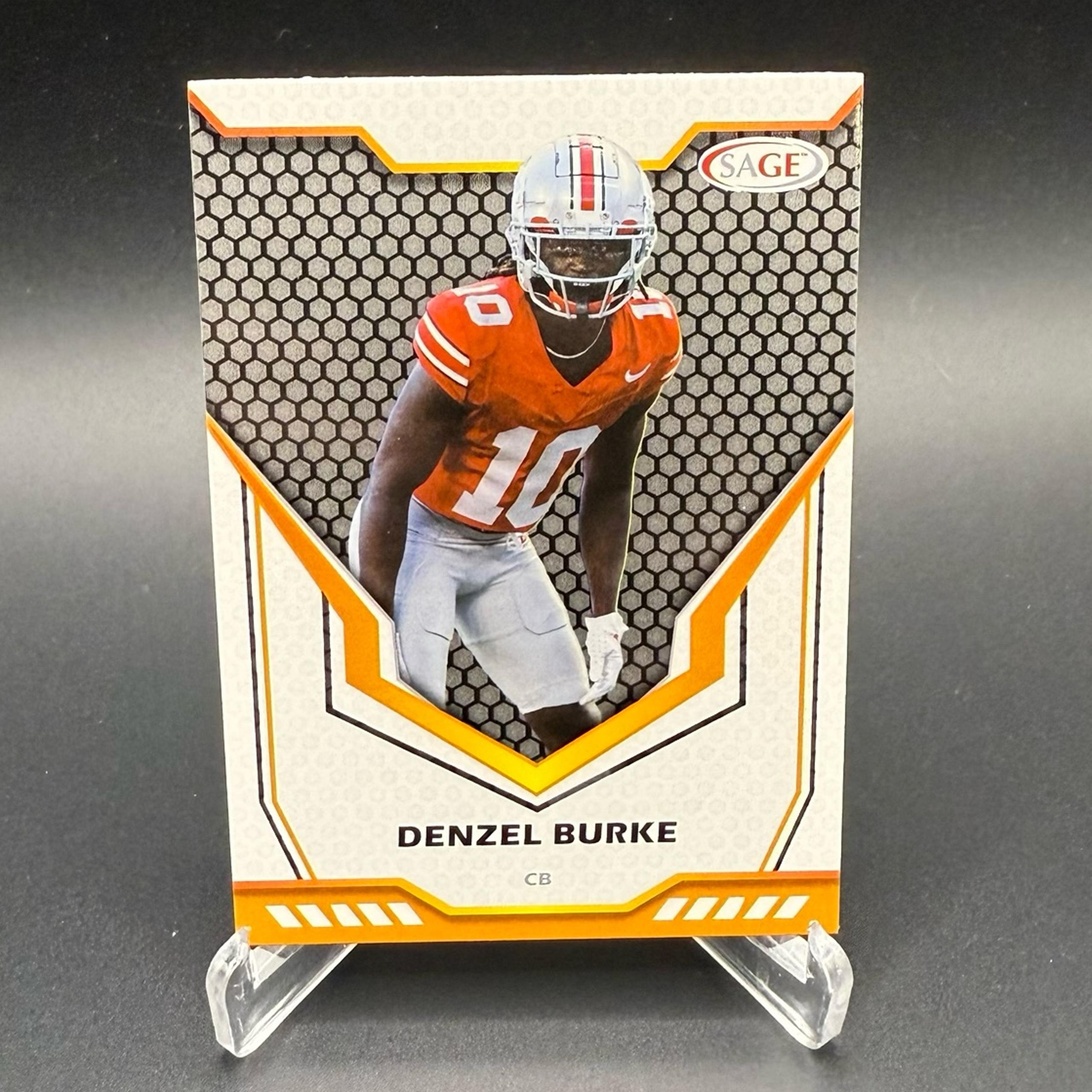 2024 Sage Denzel Burke football card Ohio State Arizona Cardinals