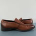 ECCO Minneapolis Bike Toe Slip On Brown Leather Dress Shoe Loafers