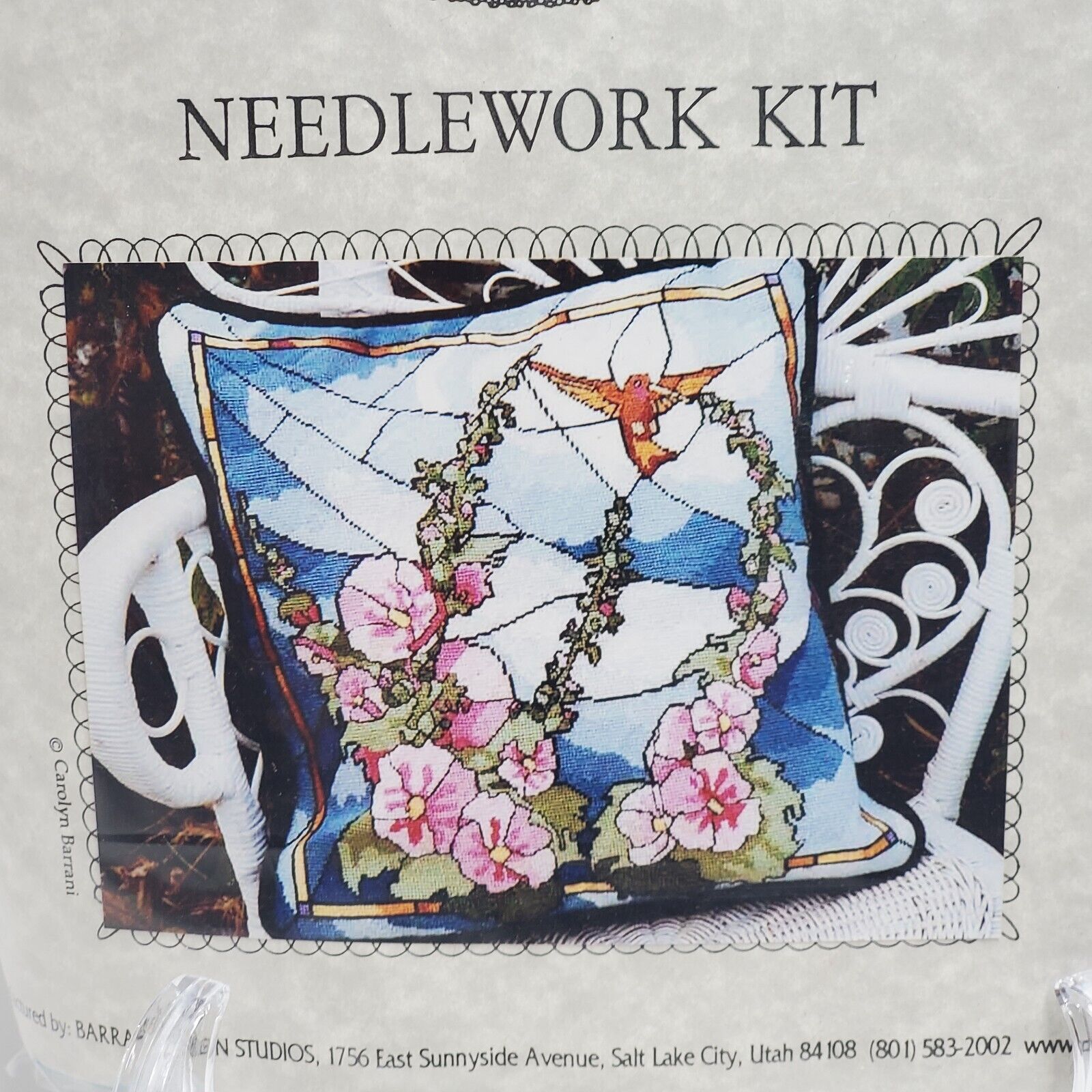 Carolyn Barrani The Tapis Tree Needlepoint Needlework Kit: Hummingbird Hollyhock