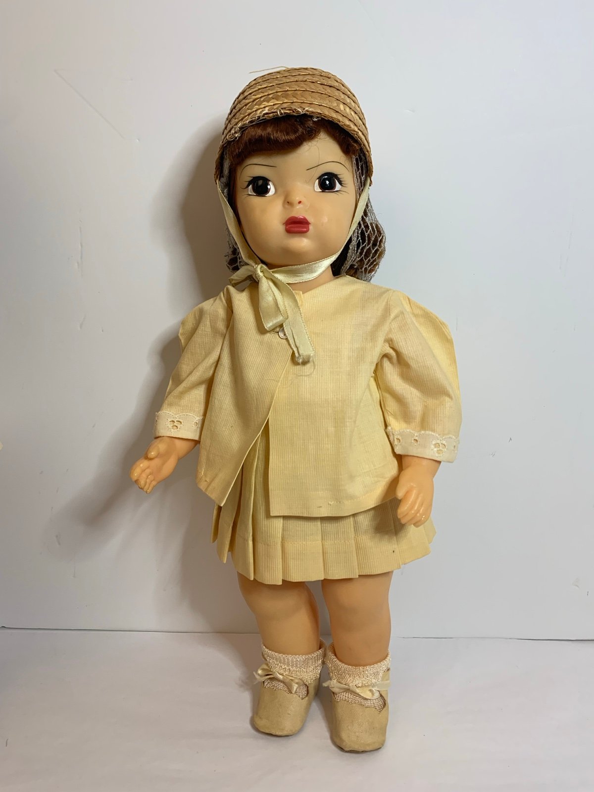 Vintage Terri Lee Doll 16 Brown Hair Original Outfit And Shoes 1954 Collectible