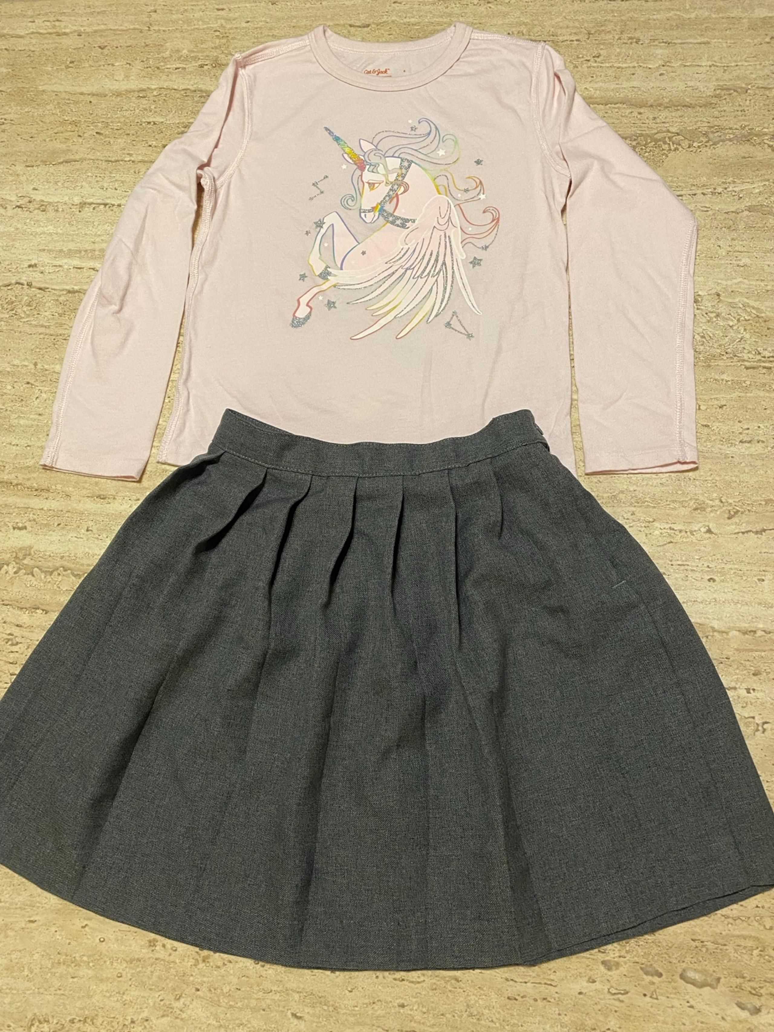 Girls Shirt and Skirt Set