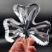 VTG Waterford Crystal Three Leaf Clover Shamrock Paperweight Made In Ireland
