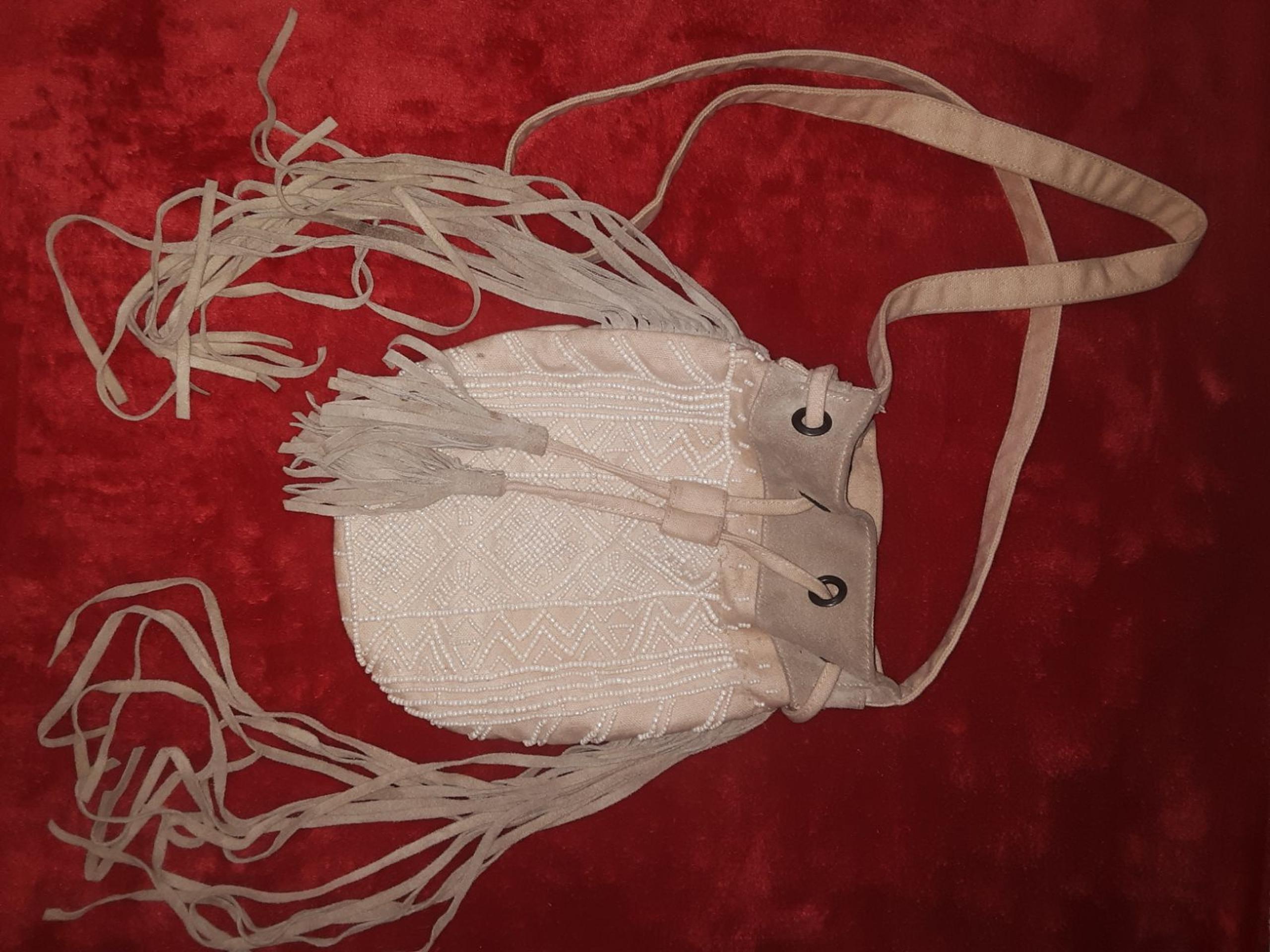 Boho chic purse handbag leather beads co