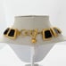 Anne Klein Gold Tone Black Enamel Byzantine Couture Statement Necklace