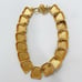 Anne Klein Gold Tone Black Enamel Byzantine Couture Statement Necklace