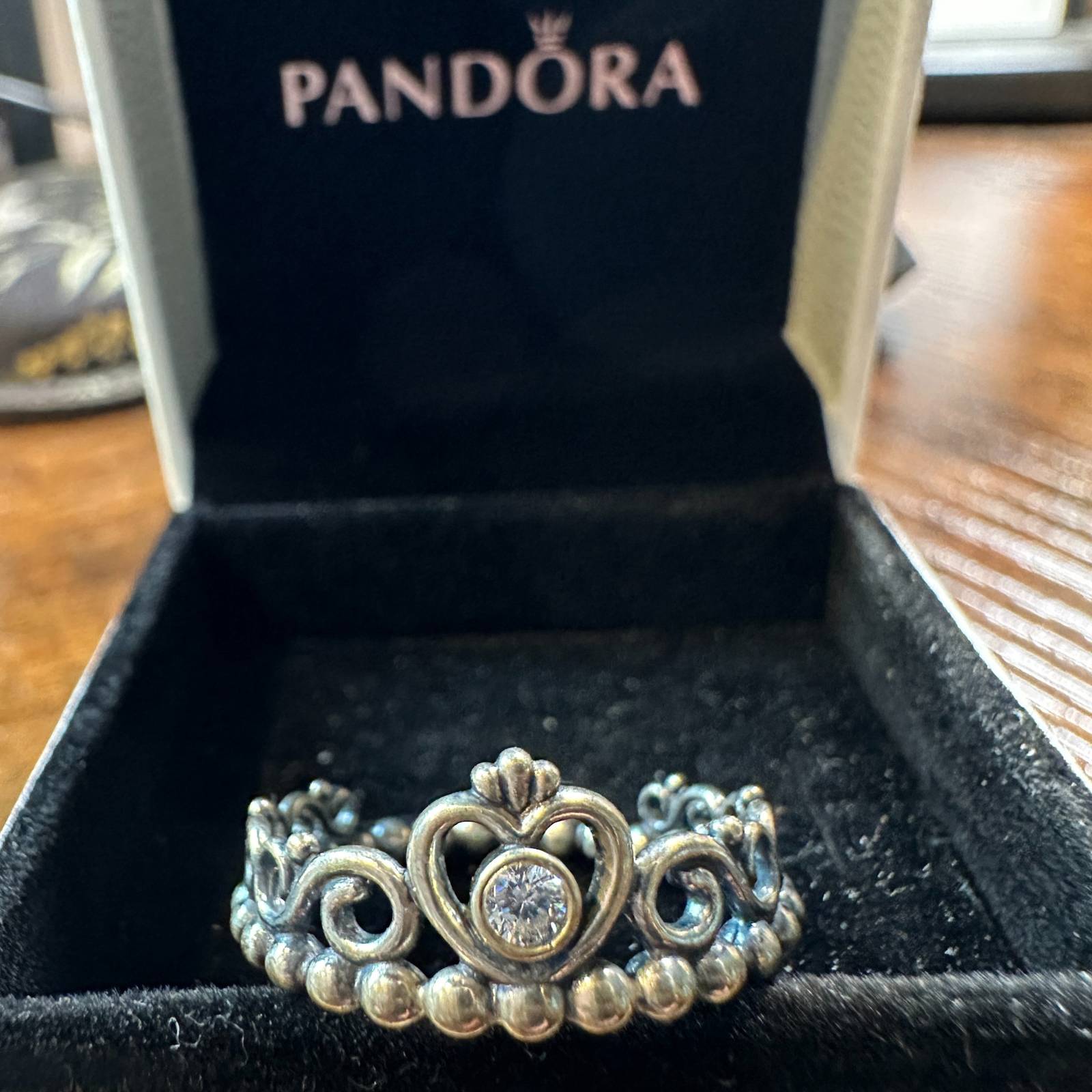 Authentic Pandora MY PRINCESS TIARA Ring Sz. US 7 (54) #190880CZ Retired